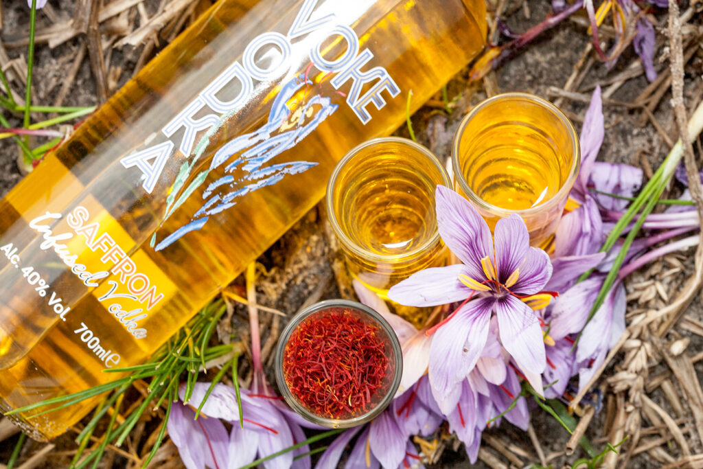 Saffraan vodka voor onze klant in Ibiza
